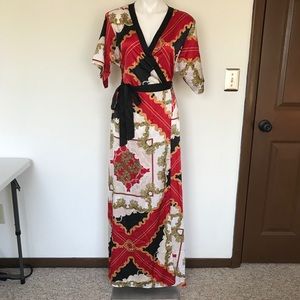 NY&Co. Satin Belted Wrap Dress